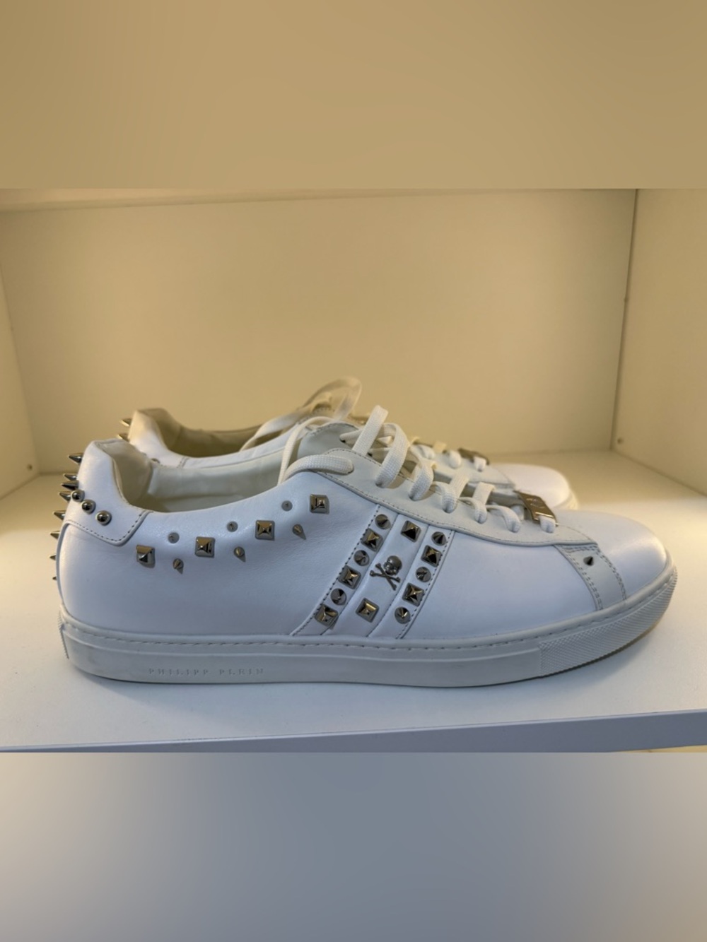 Philipp Plein White Leather men’s Sneakers